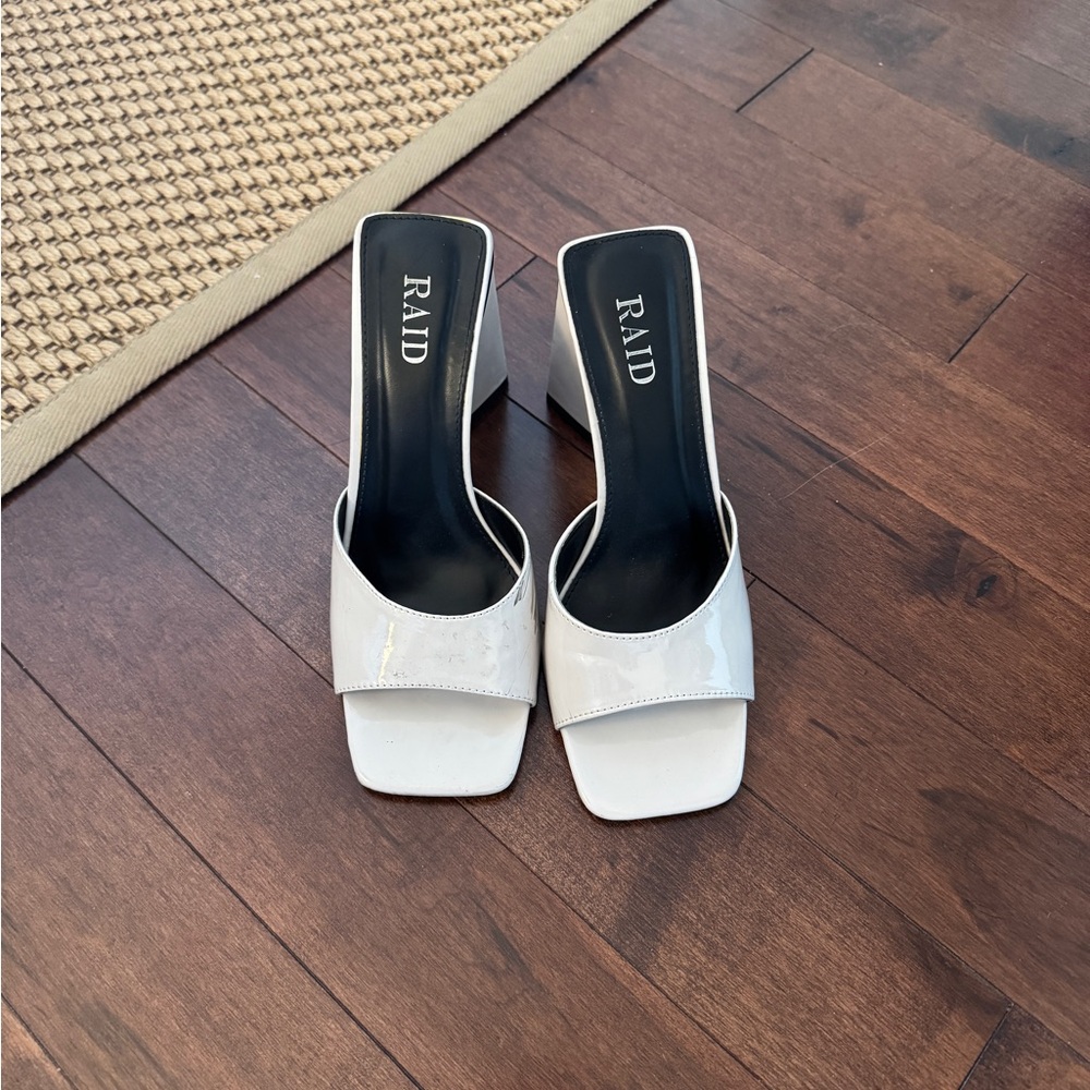 Women's White Heeled Sandals